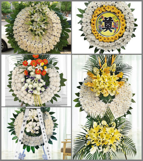 广东江门市新会区睦洲镇石板沙村筒介村花圈速递
